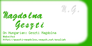 magdolna geszti business card